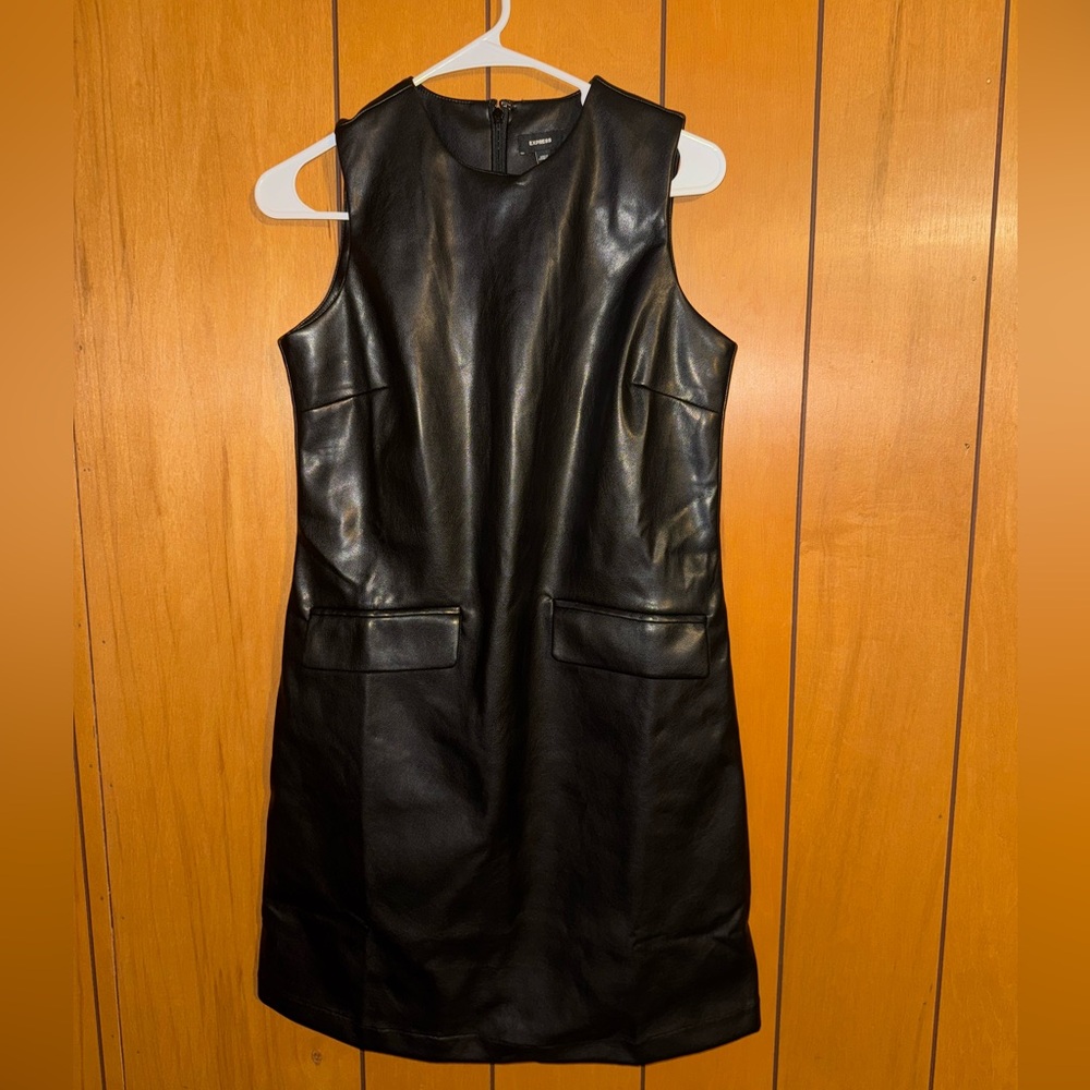 Express Black Leather Dress